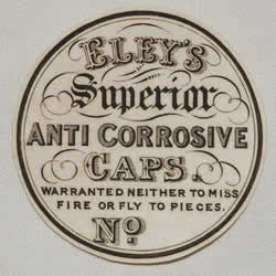 Eley Percussion Cap Tin Lid Trade Label Ref EPCTL01